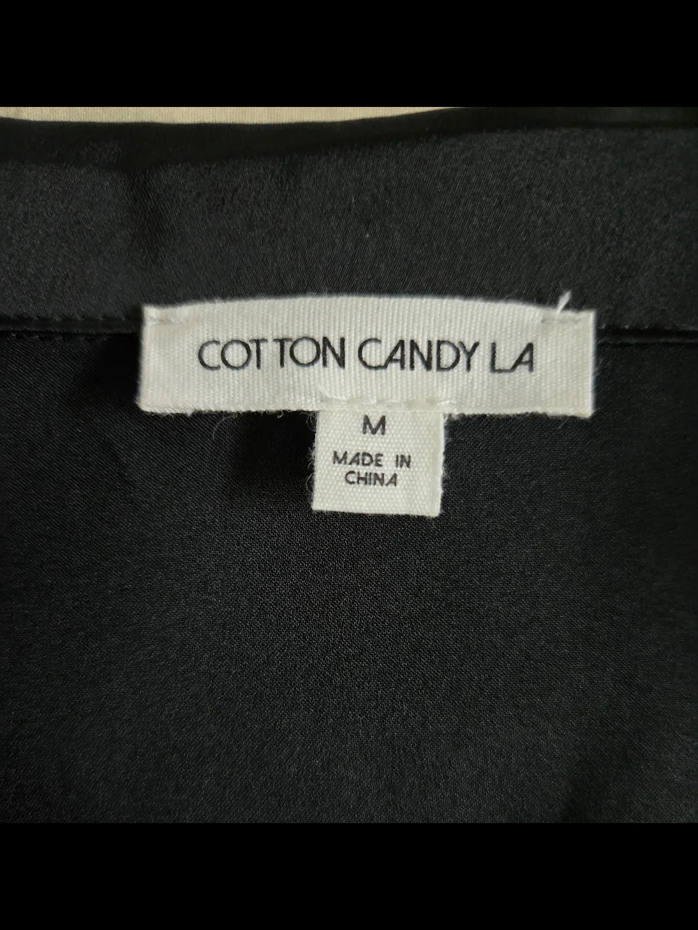 Cotton Candy LA Black Blouse Size M
